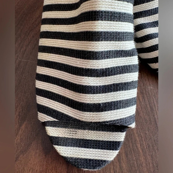 Sam Edelman Rheta black white striped mules chunk heel 8.5 - Picture 3 of 5